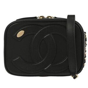 Chanel Black Lambskin CC Mania Camera Bag Shoulder Bag 117416